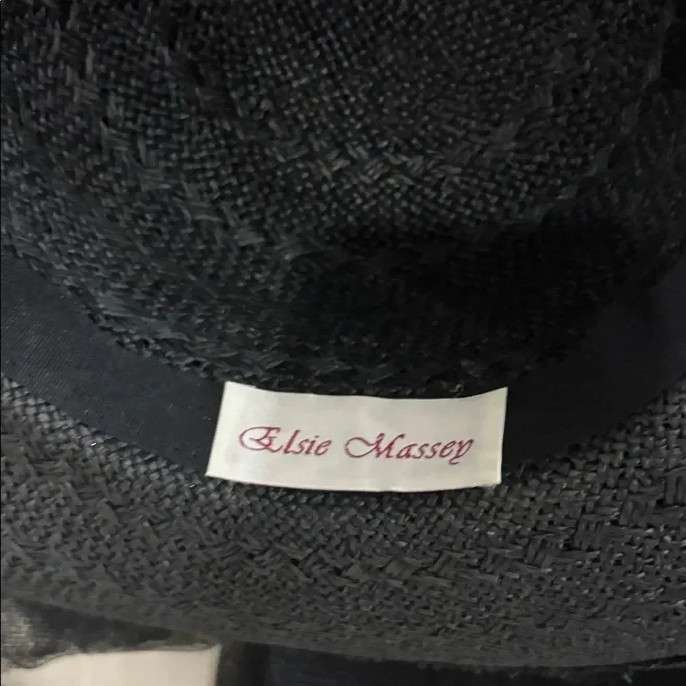 Ladies Black Victorian Touring Hat w/Black Roses